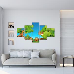 Obraz - Veselé sovičky (125x70 cm)