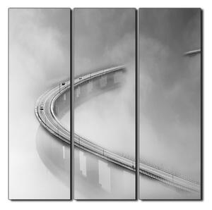 Obraz na plátně - Most v mlze - čtverec 3275QB (75x75 cm)