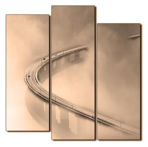 Obraz na plátně - Most v mlze - čtverec 3275FC (75x75 cm)