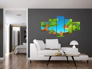 Obraz - Veselé sovičky (125x70 cm)