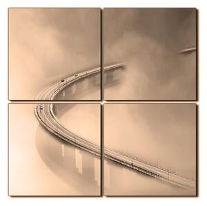 Obraz na plátně - Most v mlze - čtverec 3275FE (60x60 cm)