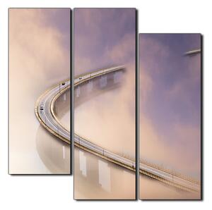 Obraz na plátně - Most v mlze - čtverec 3275D (75x75 cm)