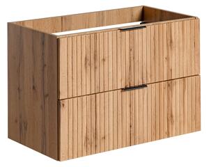 Závěsná skříňka pod umyvadlo - ADEL 82-80 oak, šířka 80 cm, dub votan/šedá