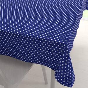 Biante Bavlněný obdélníkový ubrus Sandra SA-352 Bílé hvězdičky na modrém 60x100 cm