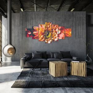 Obraz - Chryzantémy (210x100 cm)