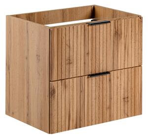 COMAD Závěsná skříňka pod umyvadlo - ADEL 82-60 oak, šířka 60 cm, dub votan/šedá