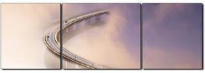 Obraz na plátně - Most v mlze - panoráma 5275C (150x50 cm)
