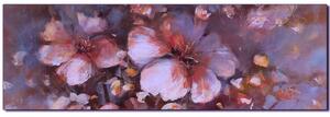 Obraz na plátně - Květ mandlí, reprodukce ruční malby - panoráma 5273FA (105x35 cm)