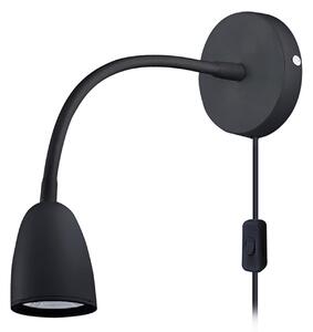 Solight LED nástěnná lampička, stmívatelná, 4W, 280lm, 3000K, černá WO54-B