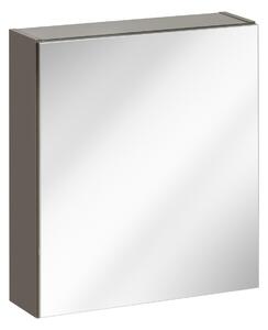 CMD Koupelnová skříňka se zrcadlem Twist Grey 50 cm - grafitově šedá