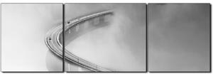 Obraz na plátně - Most v mlze - panoráma 5275QC (90x30 cm)