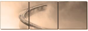 Obraz na plátně - Most v mlze - panoráma 5275FB (90x30 cm)