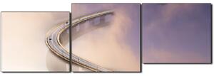 Obraz na plátně - Most v mlze - panoráma 5275E (150x50 cm)