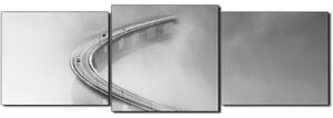 Obraz na plátně - Most v mlze - panoráma 5275QD (150x50 cm)