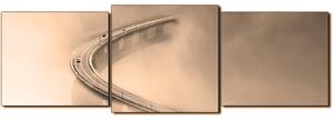 Obraz na plátně - Most v mlze - panoráma 5275FD (150x50 cm)
