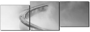 Obraz na plátně - Most v mlze - panoráma 5275QE (90x30 cm)