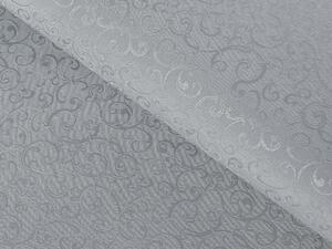 Teflonová látka na ubrusy TF-086 Ornamenty na šedém - šířka 160 cm