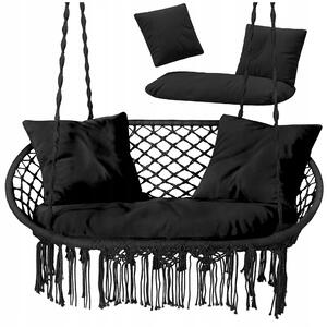 Polštář na zahradní houpačku Čapí hnízdo Sada 3 x velká dvoumístná