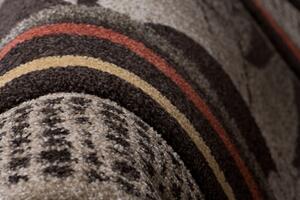 Makro Abra Kusový koberec SUMATRA H093B Listí fume šedý hnědý Rozměr: 120x170 cm