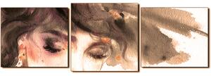 Obraz na plátně - Ženský portrét akvarel reprodukce - panoráma 5278FD (150x50 cm)