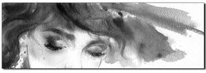 Obraz na plátně - Ženský portrét akvarel reprodukce - panoráma 5278QA (105x35 cm)
