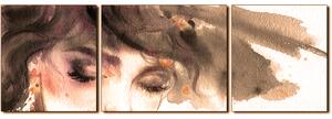 Obraz na plátně - Ženský portrét akvarel reprodukce - panoráma 5278FC (150x50 cm)