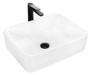 REA-U0669 - Umyvadlo na desku ANITA 37,5x48,5 cm keramika/lesklá bílá