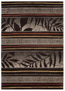 Makro Abra Kusový koberec SUMATRA H093B Listí fume šedý hnědý Rozměr: 120x170 cm