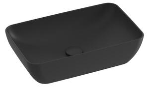 Ravak XJX0D150000 - Umyvadlo na desku CERAMIC SLIM 50x31 cm keramika/černá