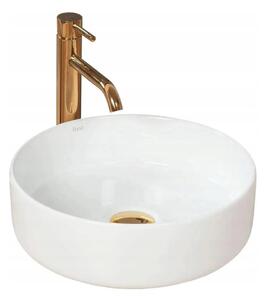 REA-U18918 - Umyvadlo na desku SAMI pr. 36 cm keramika/lesklá bílá