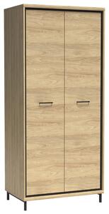 MEDIOLAN | šatní skříň M-1 | 92,2 cm | + KOVOVÉ NOZIČKY | natural hikora