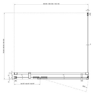 Ravak X9VV40A00Z1 - Pevná sprchová stěna COOL 80x195 cm lesklý chrom