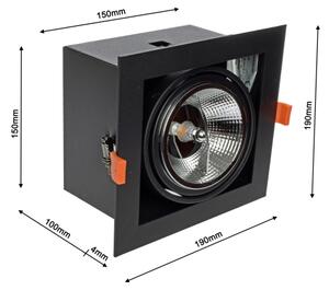 Podhledové svítidlo PLAZA AR111 1xGU10/12W/230V černá