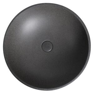 Sapho - Umyvadlo na desku TURF pr. 44 cm beton/černý granit