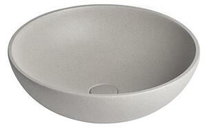Sapho - Umyvadlo na desku TURF pr. 44 cm beton/bílý pískovec