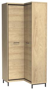 MEDIOLAN | šatní skříň M-14 rohová | 84,7x102 cm | + KOVOVÉ NOZIČKY | UNI provedení | natural hikora