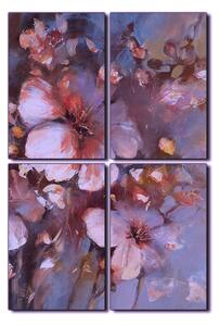 Obraz na plátně - Květ mandlí, reprodukce ruční malby - obdélník 7273FE (90x60 cm)