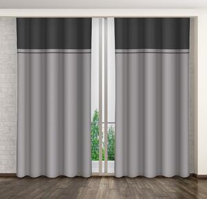 Hotové dekorační závěsy do ložnice šedé barvy