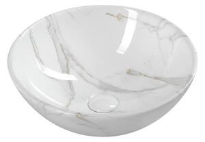 Sapho - Umyvadlo na desku DALMA pr. 42 cm keramika/carrara/bílá