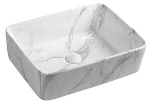 Sapho - Umyvadlo na desku DALMA 47,5x37,5 cm keramika/carrara