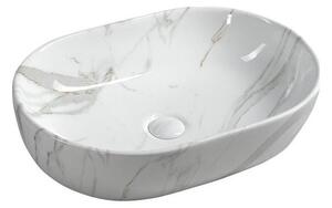 Sapho - Umyvadlo na desku DALMA 59x42 cm keramika/carrara