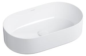 Omnires Mesa umyvadlo 53x32 cm oválné na pult bílá lesk MESA530BP