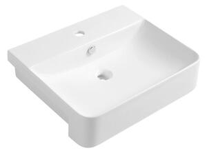 Isvea - Polozápustné umyvadlo SOTT AQUA 59x49 cm keramika/bílá