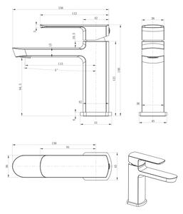 Sapho - Umyvadlová baterie MIXONA 14,8 cm lesklý chrom