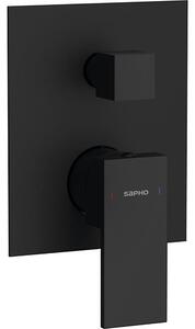 Sapho - Sprchová baterie pro podomítkovou instalaci CUBEMIX matná černá