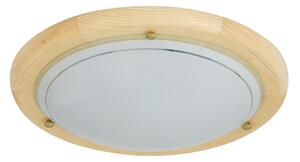 Rabalux 5411 UFO - Dřevěné kulaté stropní nebo nástěnné svítidlo, 1 x E27, Ø 30cm (Stropní levné svítidlo se světlým dřevem)
