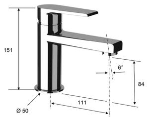 Sapho - Umyvadlová baterie KAI 15 cm lesklý chrom