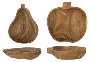 Bloomingville Dřevěný talířek Riana sada 2 ks 16 cm