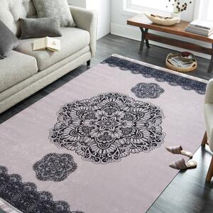 Pudrově růžový koberec s motivem mandala Šířka: 160 cm | Délka: 220 cm