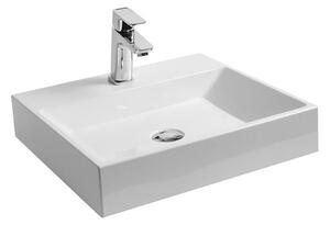 Ravak XJO01250000 - Závěsné umyvadlo NATURAL 50x45 cm litý mramor/bílá